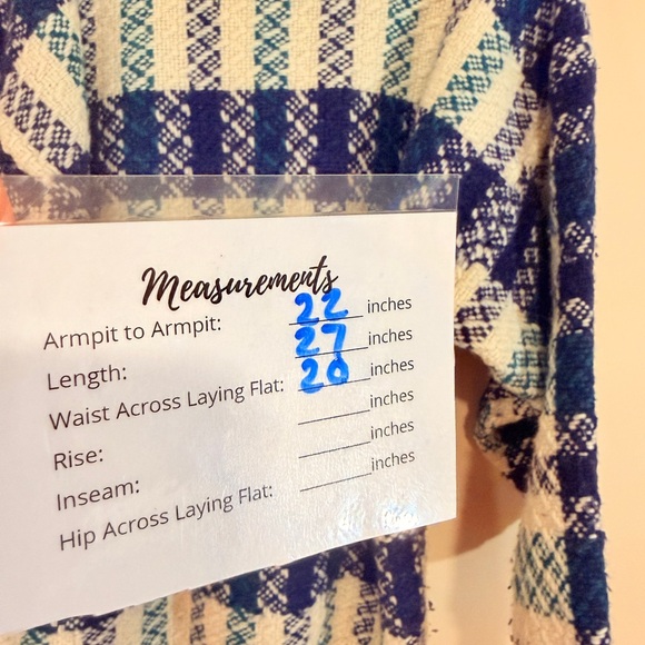 Vintage Handmade 100% Wool Sweater Blue Cream Ecuador | Chunky Knit - Picture 9 of 9